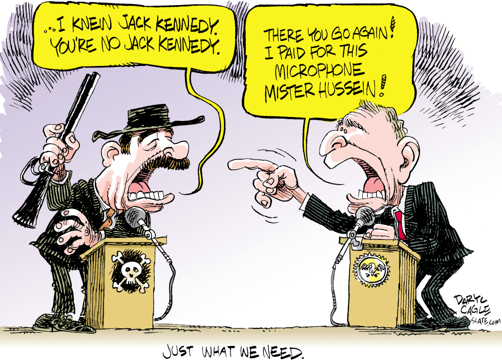 COLOR Saddam Debates Bush