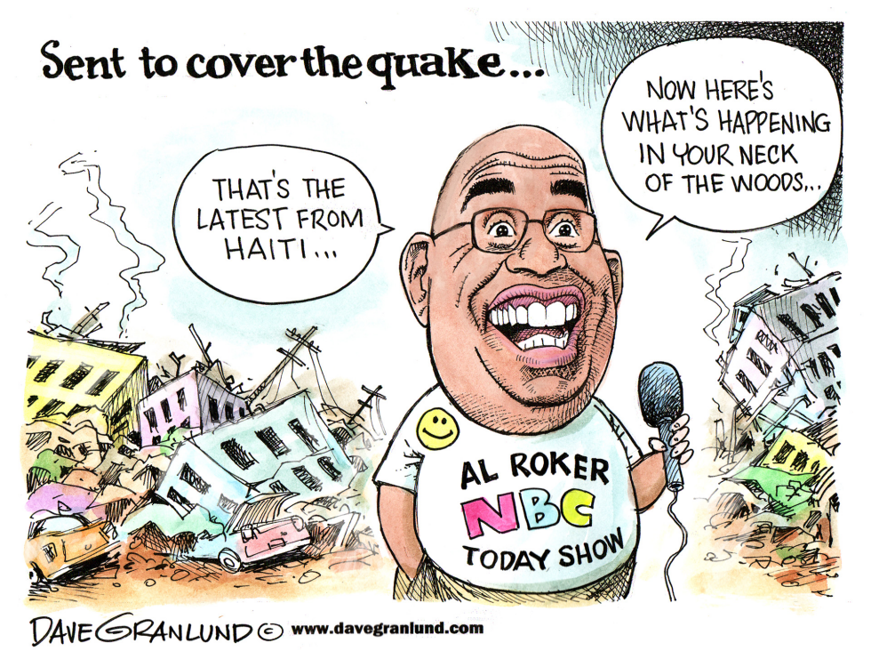  NBC AND HAITI QUAKE COVERAGE by Dave Granlund