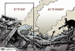 QUAKE IN HAITI  by Nate Beeler