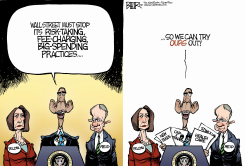 OBAMA CHIDES WALL ST  by Nate Beeler