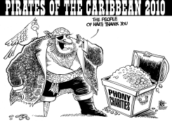 PIRATES OF THE CARIBBEAN, B/W by Randy Bish