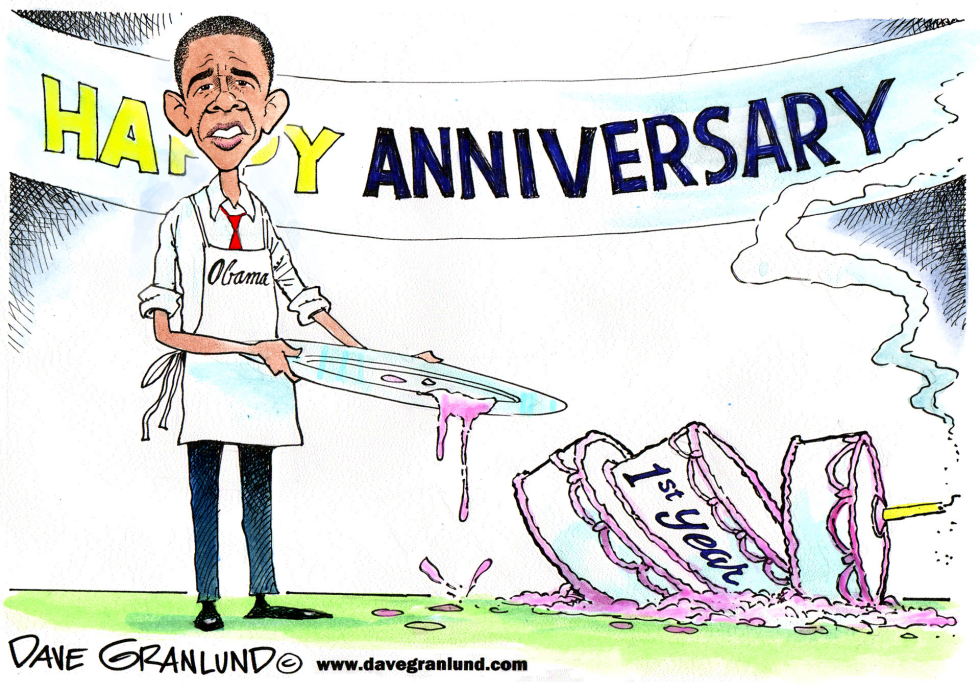  OBAMA'S FIRST YEAR by Dave Granlund