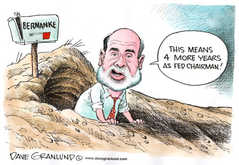  BEN BERNANKE 2ND TERM by Dave Granlund