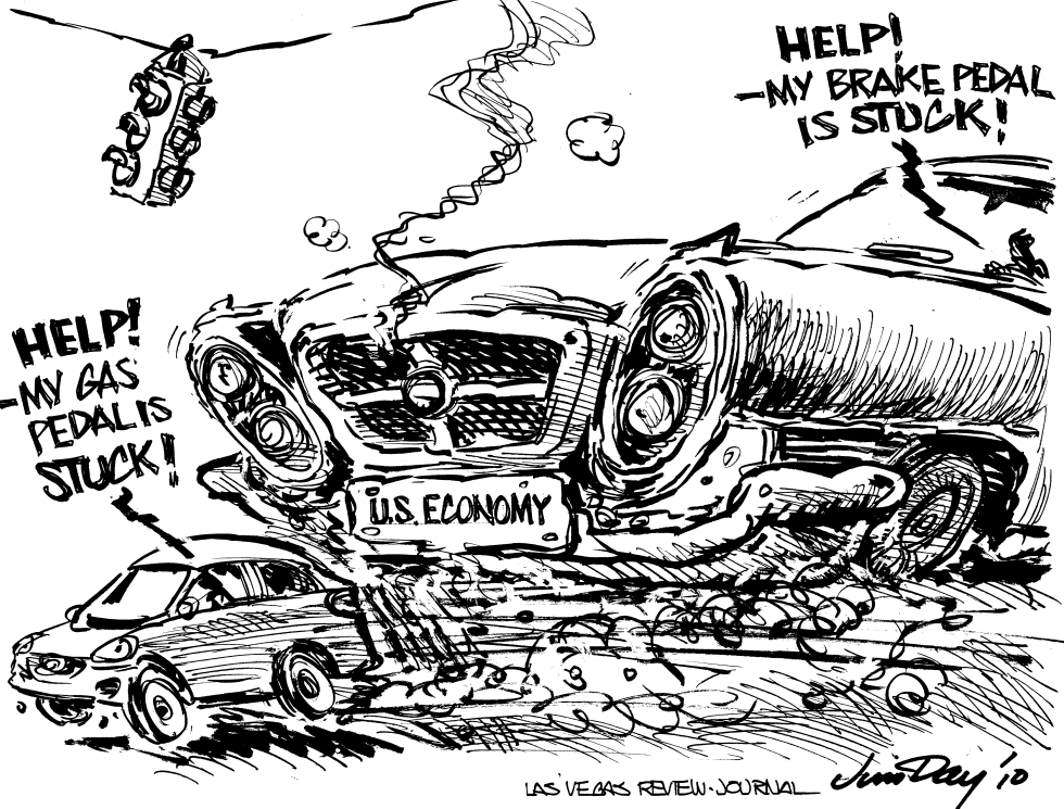 The US economy -- help, our brake pedal is stuck
