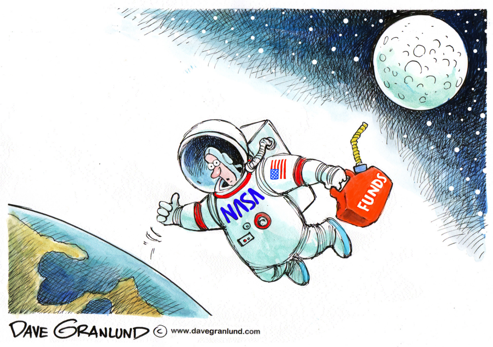  NASA MOON BUDGET by Dave Granlund