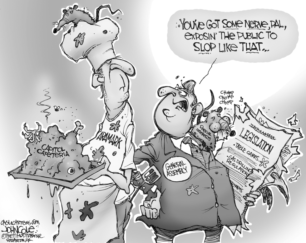 LOCAL PA -- Capitol cafeteria slop BW