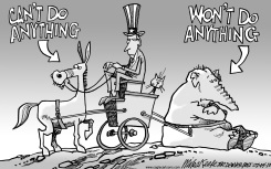 CONGRESSIONAL GRIDLOCK  by Mike Keefe
