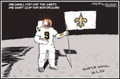SAINTS IN SB XLIV by J.D. Crowe