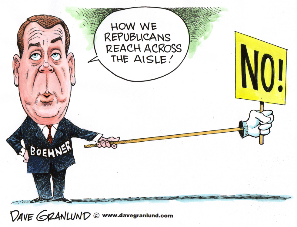  BOEHNER AND GOP BIPARTISANSHIP by Dave Granlund