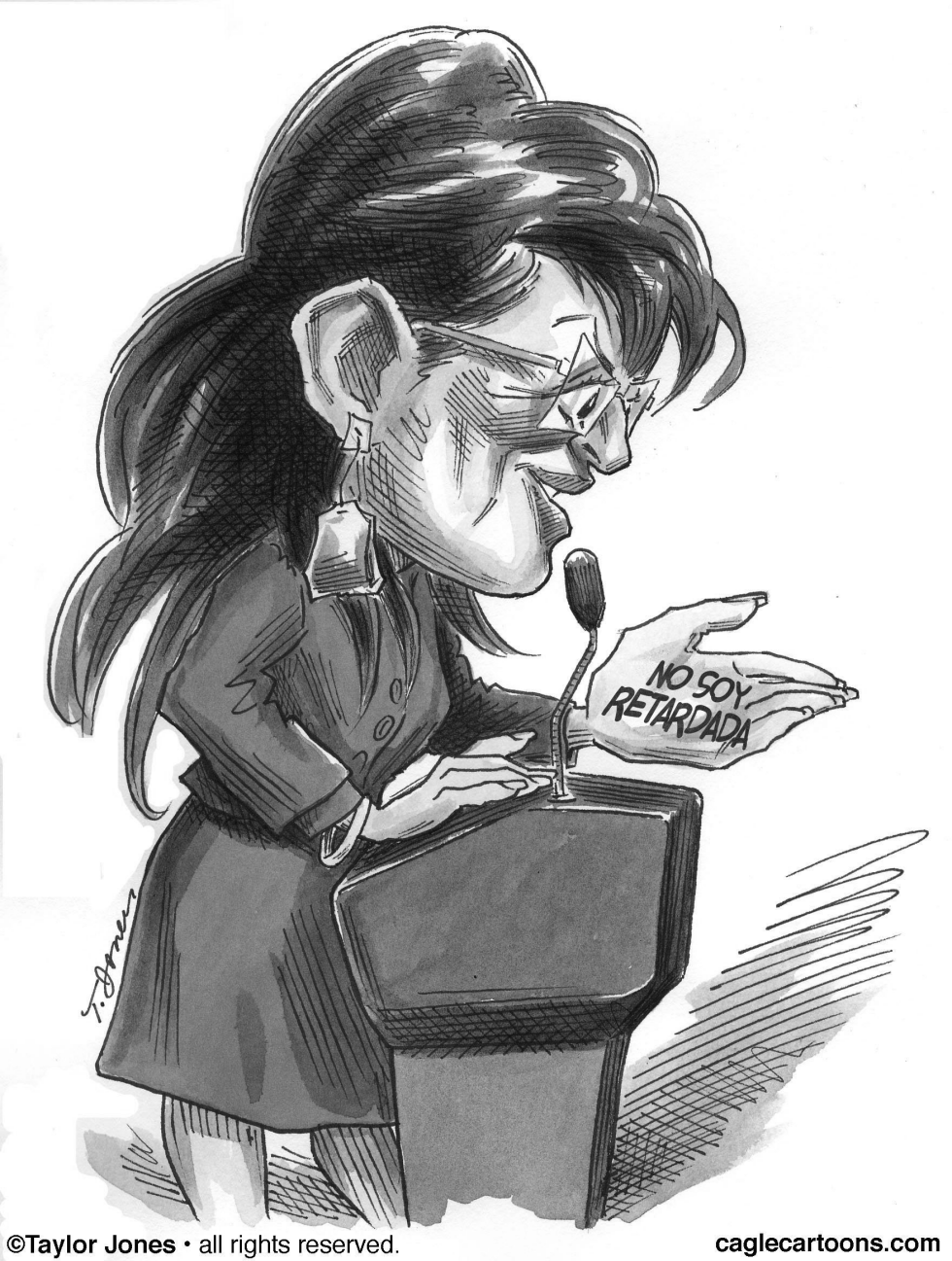 Sarah Palin habla con su mano