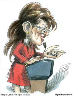 SARAH PALIN HABLA CON SU MANO - by Taylor Jones