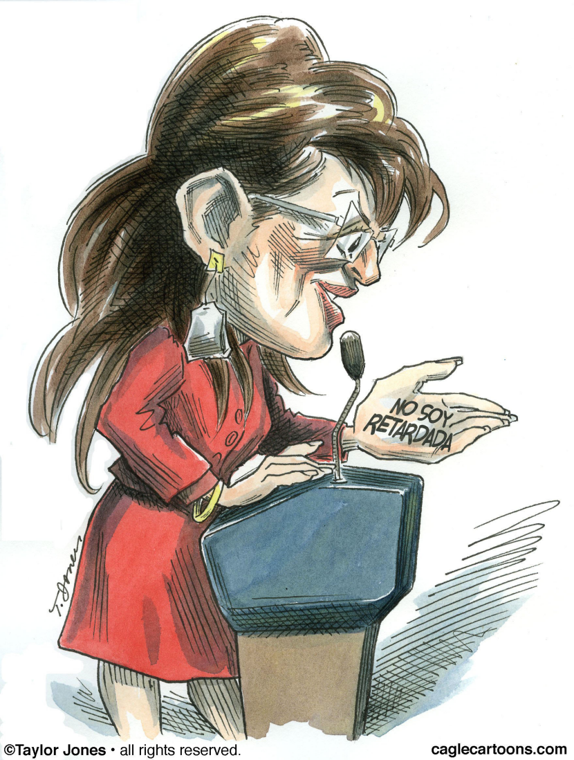 Sarah Palin habla con su mano - COLOR