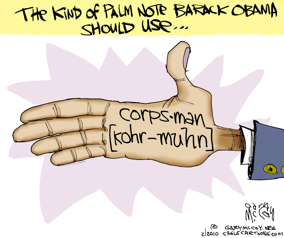Obamas Palm Note COLOR