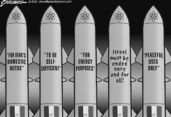 NUCLEAR LINEUP BW by Steve Greenberg
