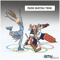 US PAIRS SKATING TEAM by R.J. Matson