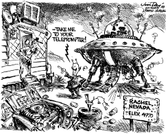 TAKE ME TO YOUR TELEPROMPTER by Jim Day