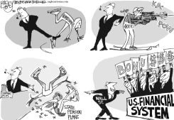 WALL STREET OLYMPIAN by Pat Bagley