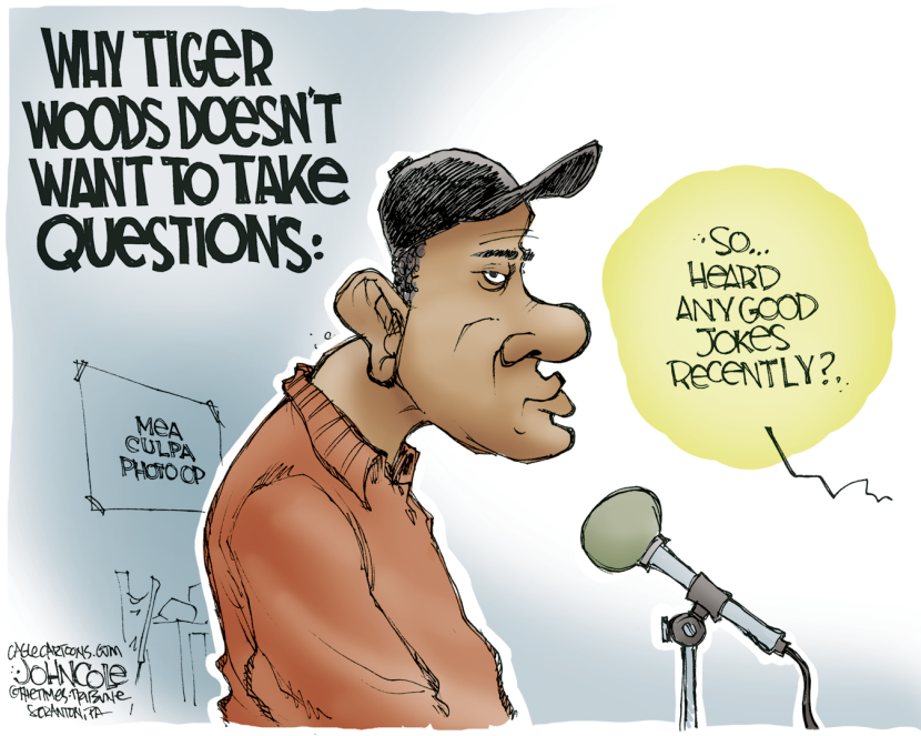 Tiger Woods and the press COLOR