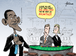 OBAMA VISITS LAS VEGAS by Rob Tornoe