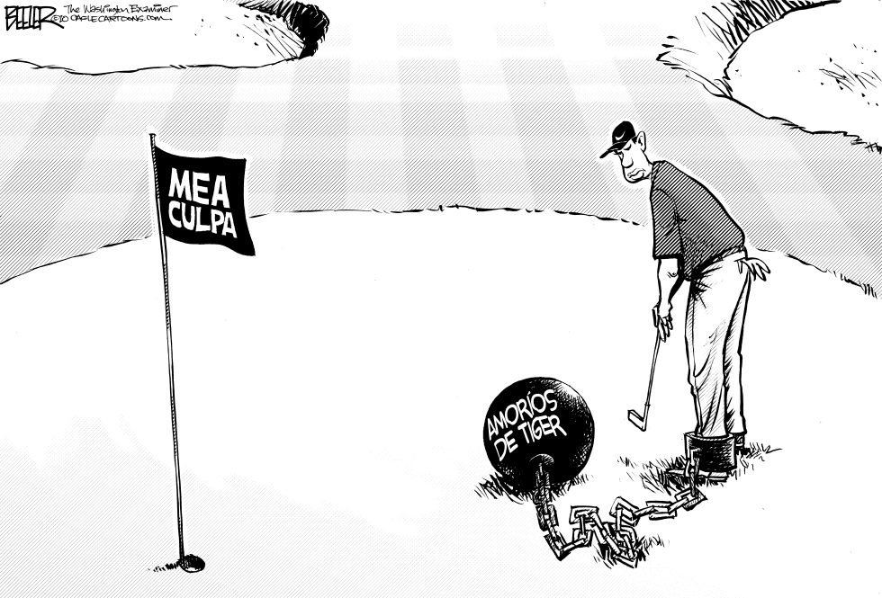  TIGER WOODS POTEA by Nate Beeler