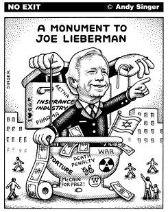 JOE LIEBERMAN MONUMENT by Andy Singer