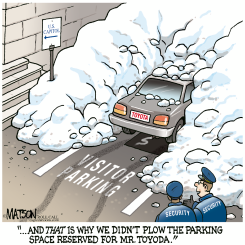 RESERVED PARKING FOR TOYOTA EXECUTIVES by R.J. Matson
