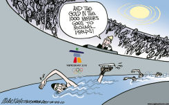 VANCOUVER OLYMPICS  by Mike Keefe