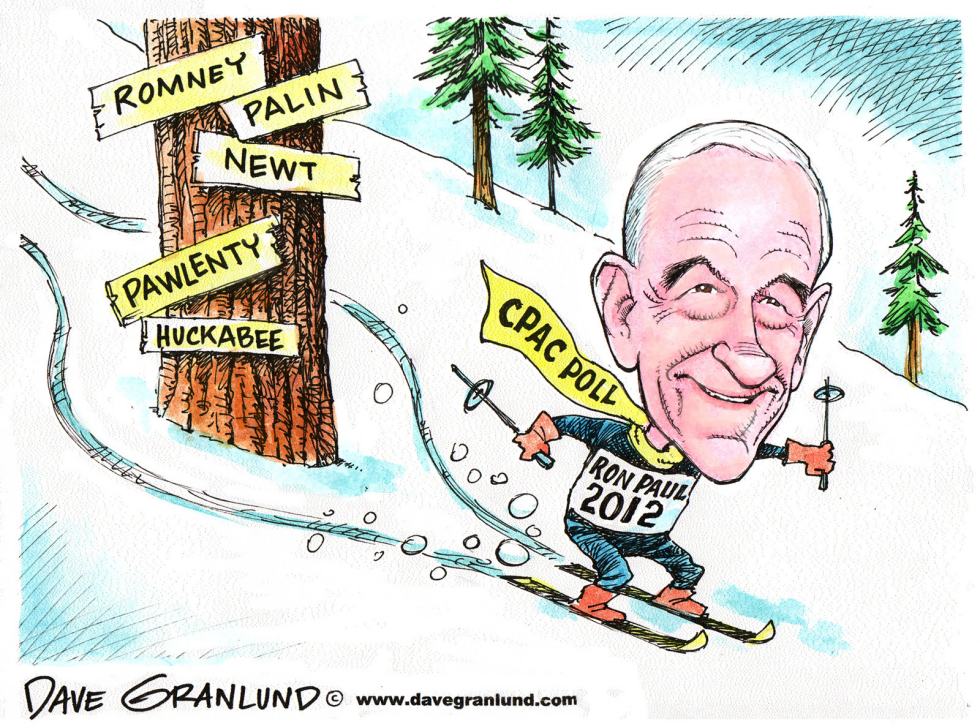  RON PAUL WINS CPAC STRAW POLL by Dave Granlund