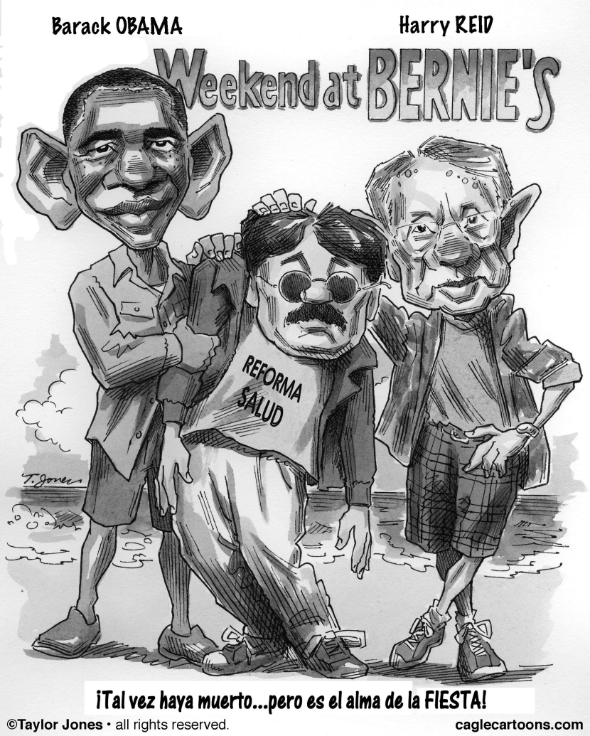 Obama y Reid - Weekend at Bernies
