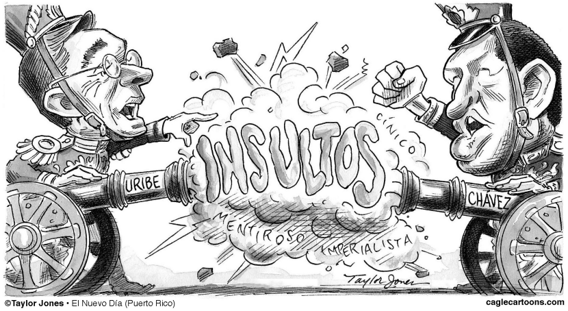 Álvaro Uribe y Hugo Chávez