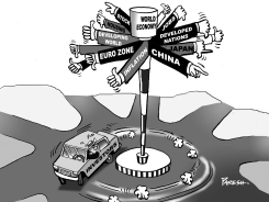 WORLD ECONOMY SIGNS by Paresh Nath