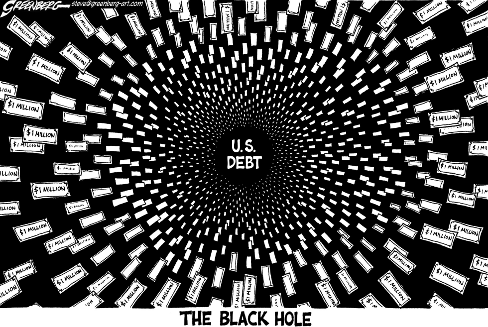Debt black hole bw