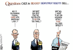 UNEMPLOYMENT BENEFITS BILL  by Nate Beeler