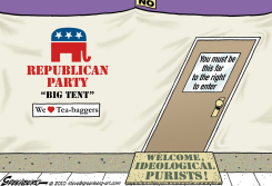 GOP TENT DOOR by Steve Greenberg