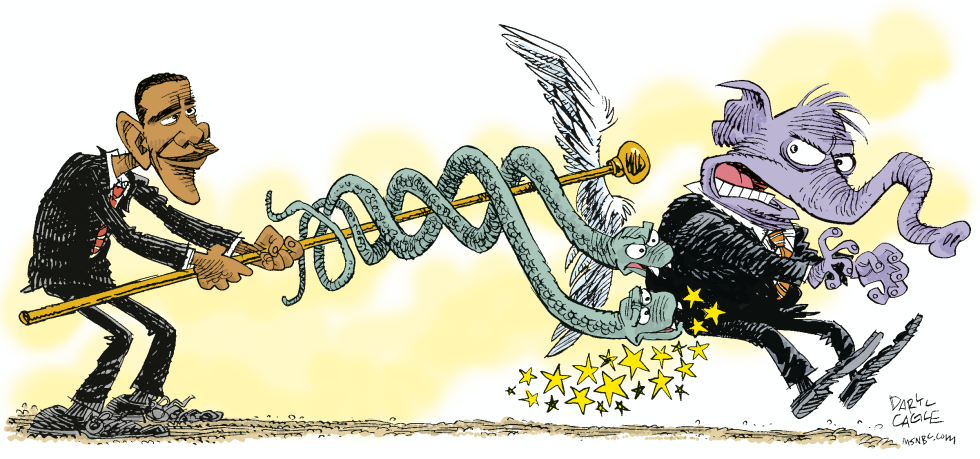  EL PLAN DE SALUD DE OBAMA MUERDE  by Daryl Cagle