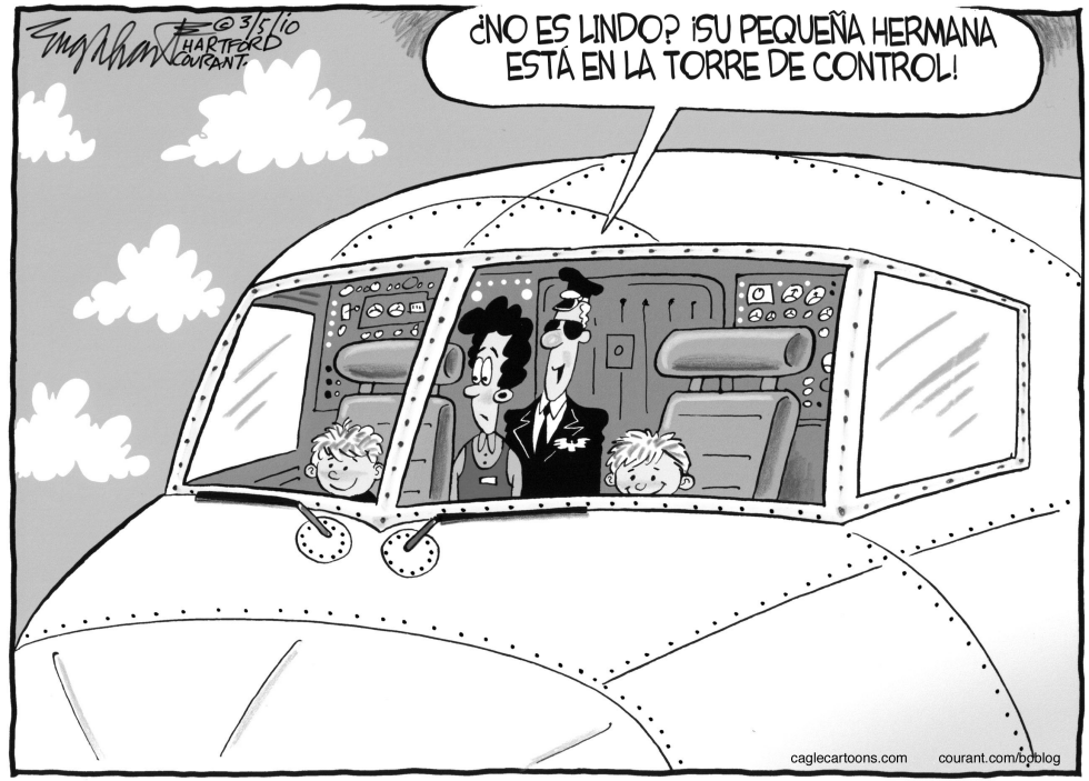  CHICOS CONTROLADORES DEL TRAFICO AEREO by Bob Englehart