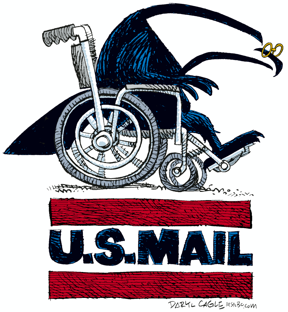  CRIPPLED OLD US MAIL SERVICE by Daryl Cagle