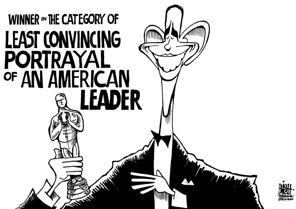 OBAMAS OSCAR, b/w