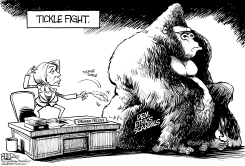TICKLE FIGHT by Nate Beeler