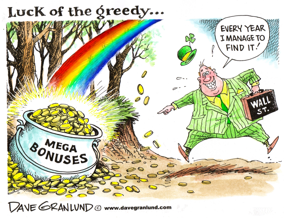  WALL STREET POT OF GOLD by Dave Granlund