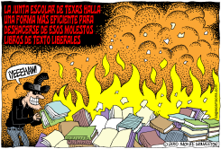 QUEMA DE LIBROS DE LA JUNTA ESCOLAR DE TEXAS /  by Monte Wolverton