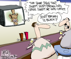 SCOTT BROWN  OBAMA  by Gary McCoy