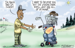 TIGER WOODS by Joe Heller