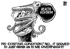 HEALTH REFORM, B/W by Randy Bish