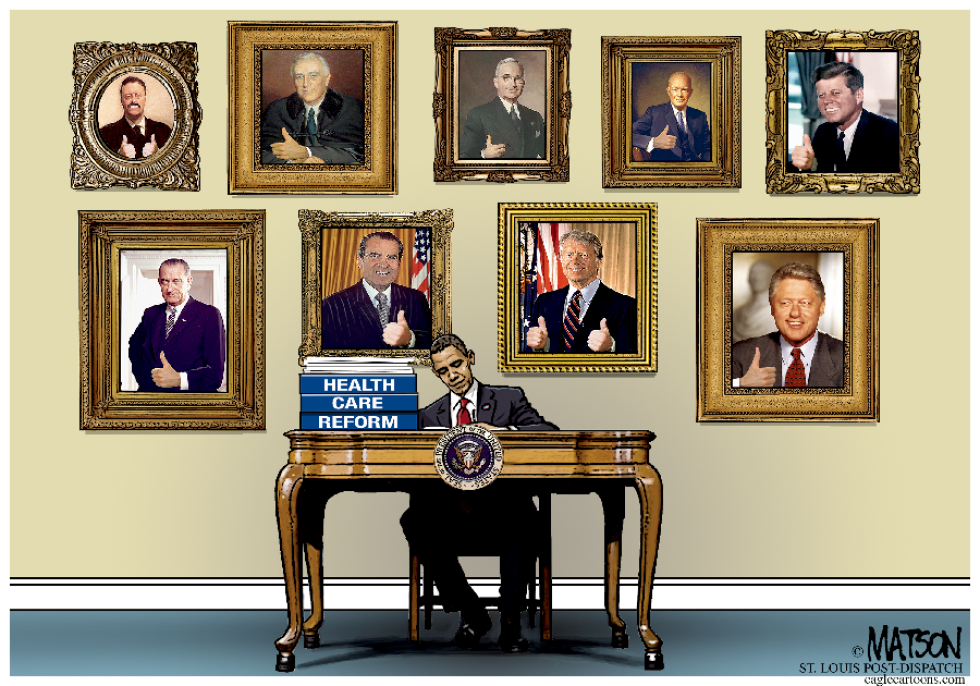 President Obama Signs Health Care Reform Bill-COLOR
