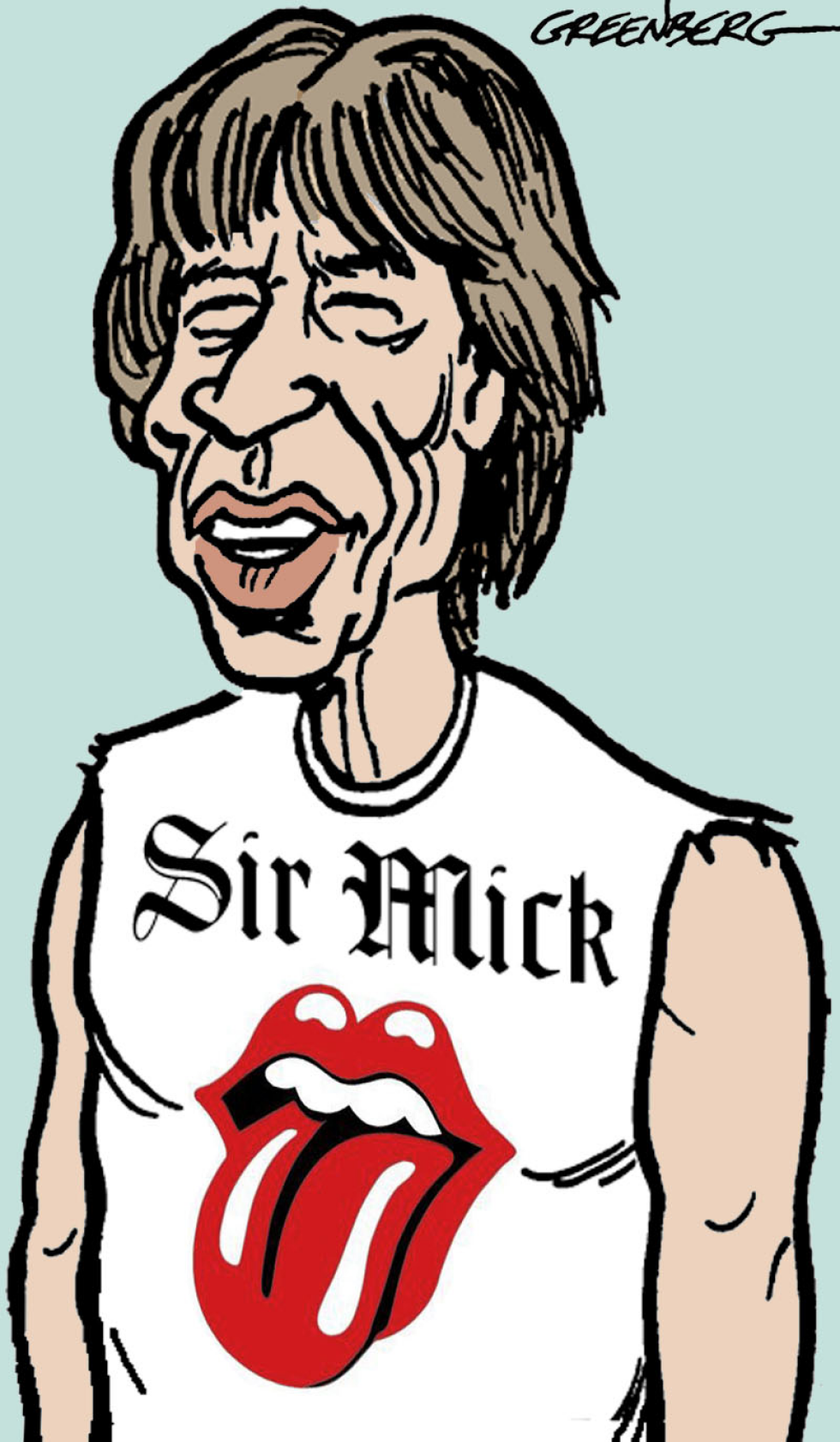 Mick Jagger caricature