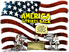 TV ANCHOR FLAG  by Daryl Cagle