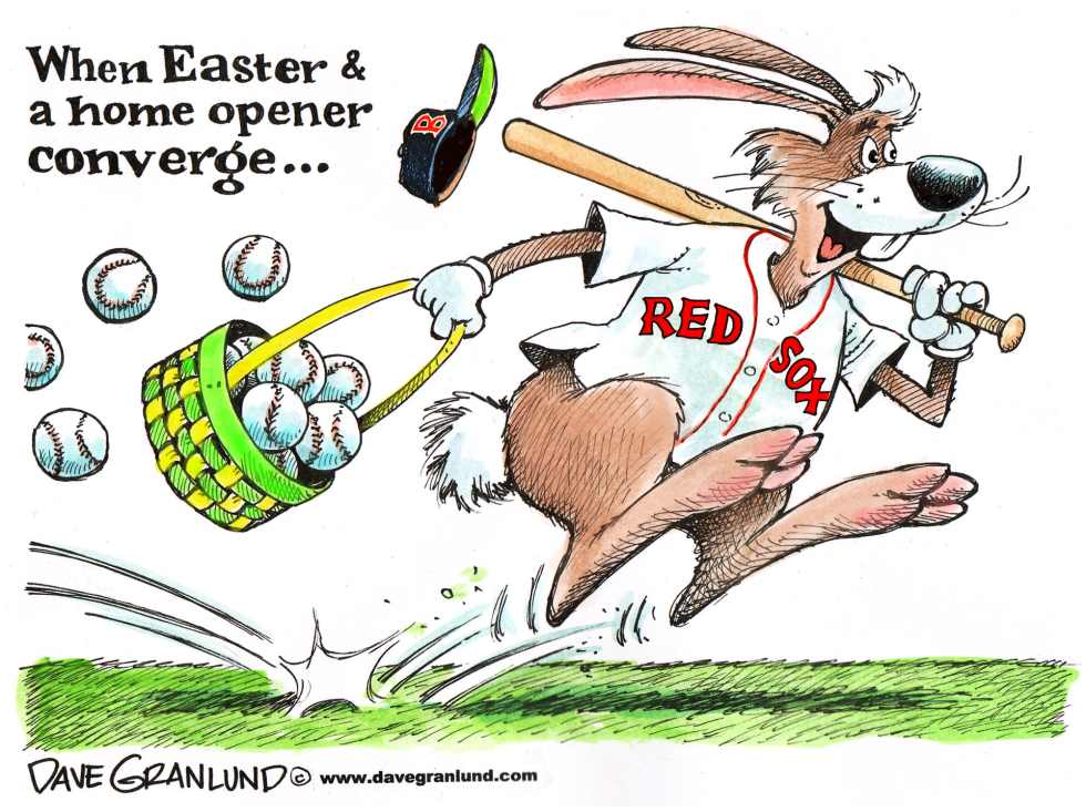  RED SOX HOME OPENER ON EASTER by Dave Granlund