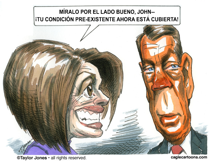 Nancy Pelosi consuela a John Boehner