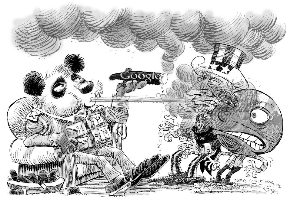  EL CIGARRO APESTOSO- CHINA-GOOGLE by Daryl Cagle